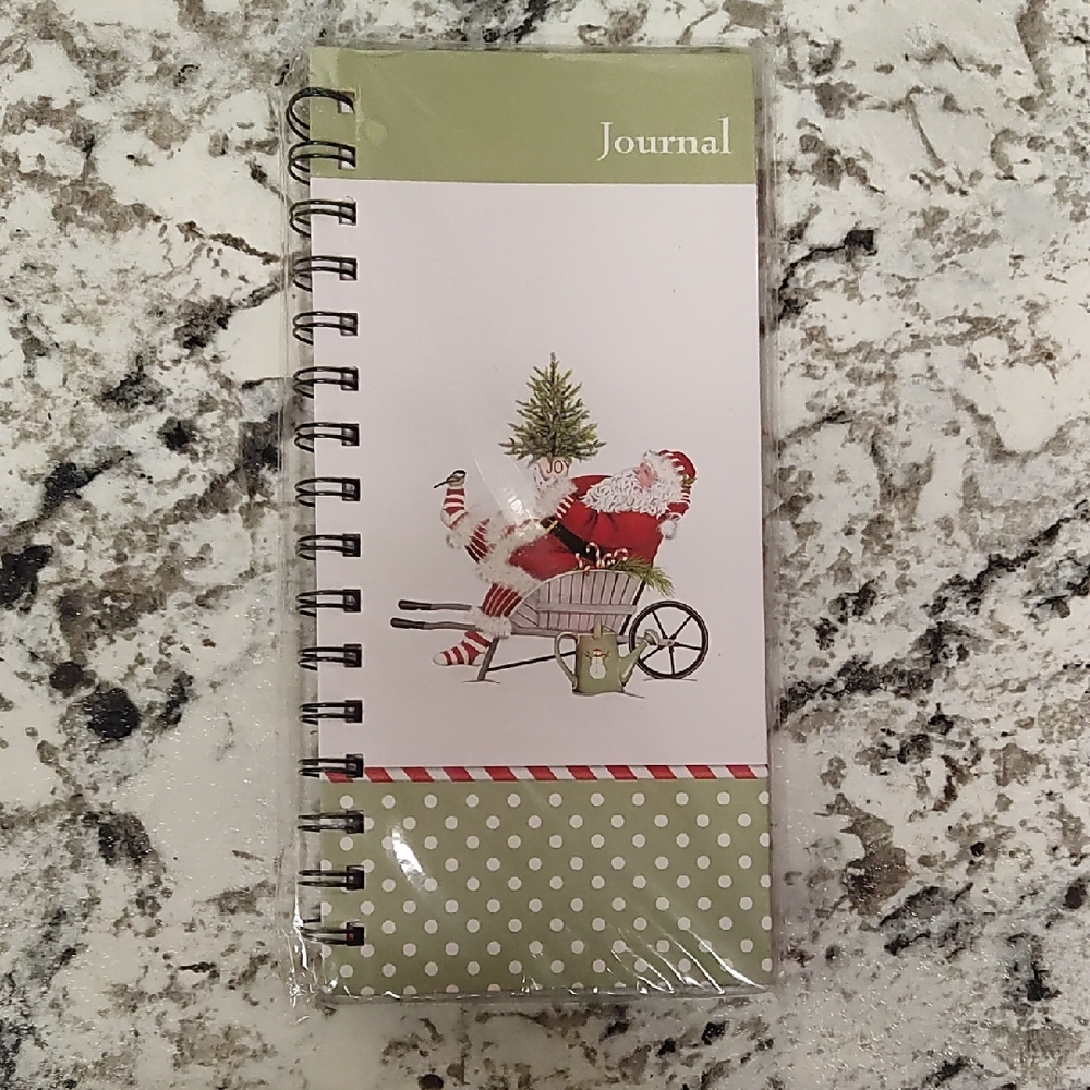Spiral Bound Journal with Santa Design